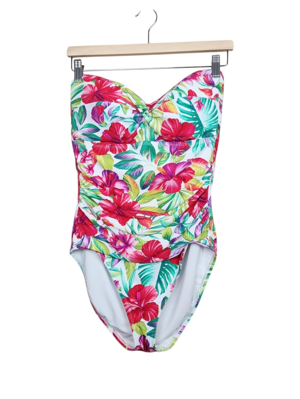 Tommy Bahama Island Cays Fiesta Bandeau One Piece Floral Swimsuit Womens Size 14 - Picture 1 of 16